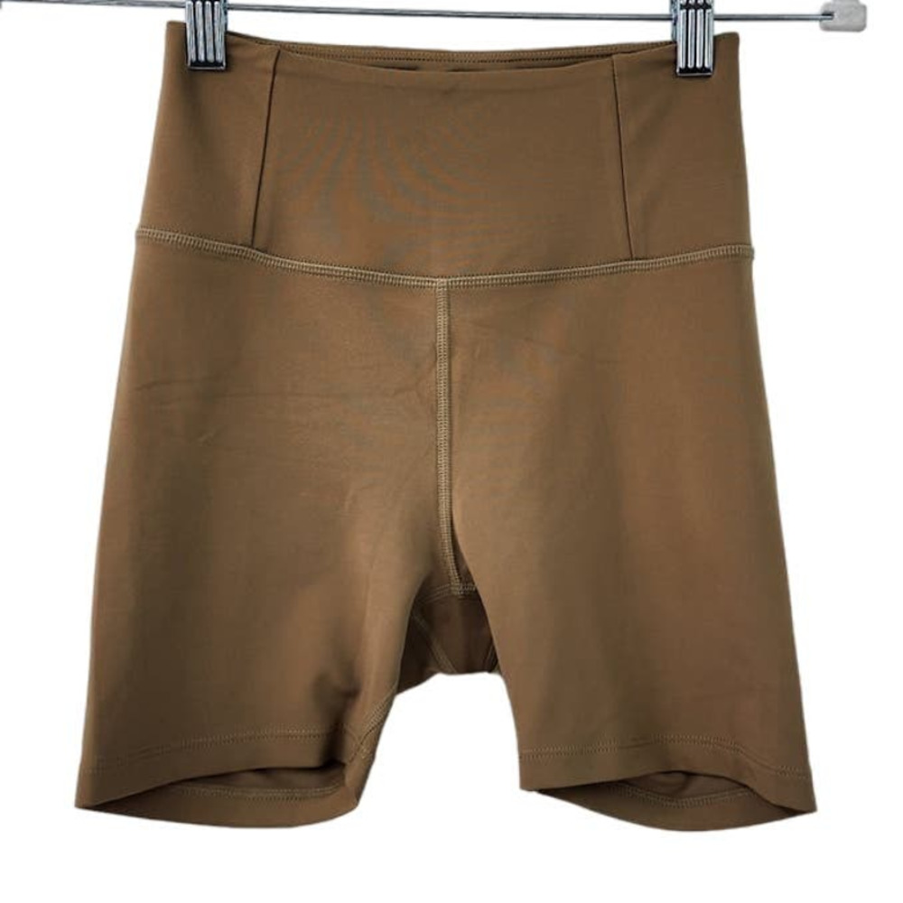 Girlfriend Collective Tan Brown Bicycle Shorts XS